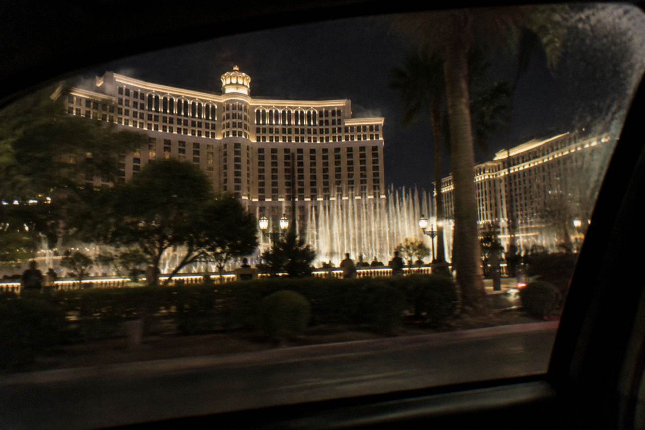 The Las Vegas Strip glowing at night with resort towers and lit signage